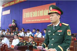 Trung đoàn 833 tổ chức lễ tuyên thệ chiến sĩ mới năm 2025